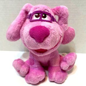 Blues Clues and You Small Plush Magenta Pink Dog Glasses Stuffed Animal 7 inch
